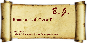 Bammer József névjegykártya